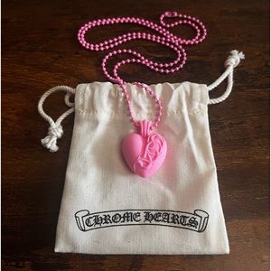 Pink Chrome Hearts Necklace